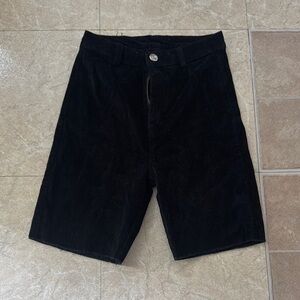 Black Corduroy Shorts